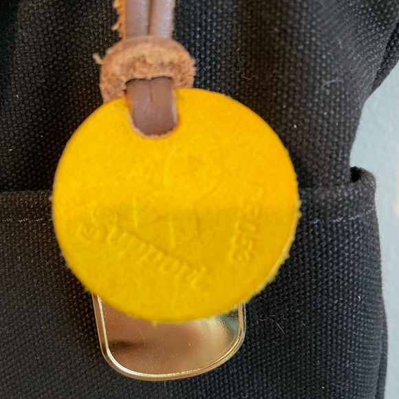 R.Riveter Bags Rriveter Black Canvas Brown Leather Crossbody Purse